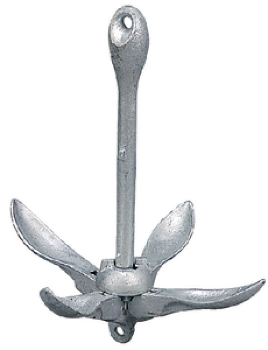 Sea Dog 318009 Folding Grapnel Anchor 9 lbs, 5'-18' Boats, 5/16"x120' Line, 3/16"x10'-13' Chain