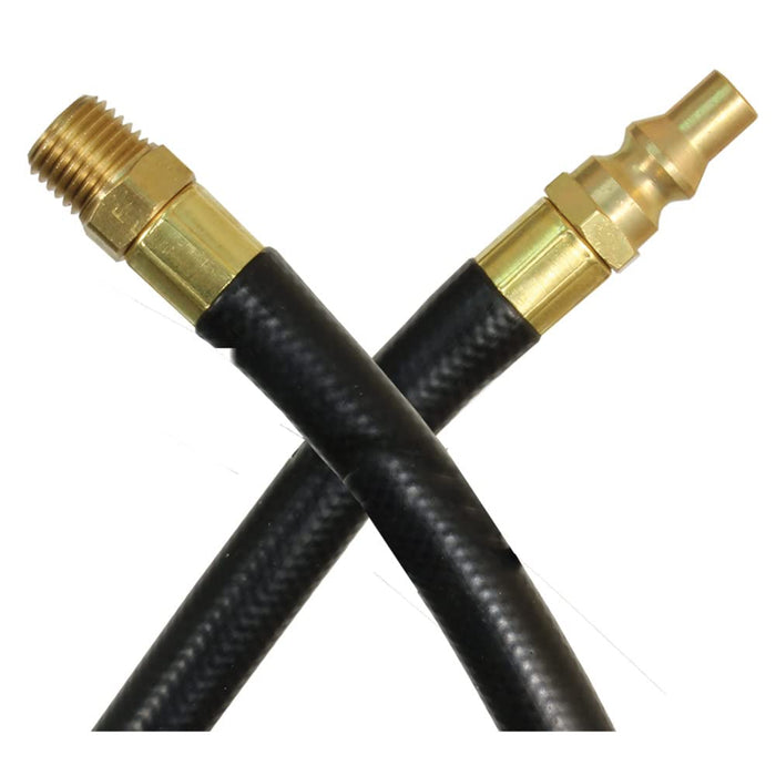 JR Products 07-31115 RV Rubber Appliance Hose w/ 1/4" Male Pipe Thread & Quick, Disconnect Male Ends