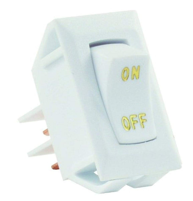 JR Products 12585 Labeled 12V On/Off Switch, White
