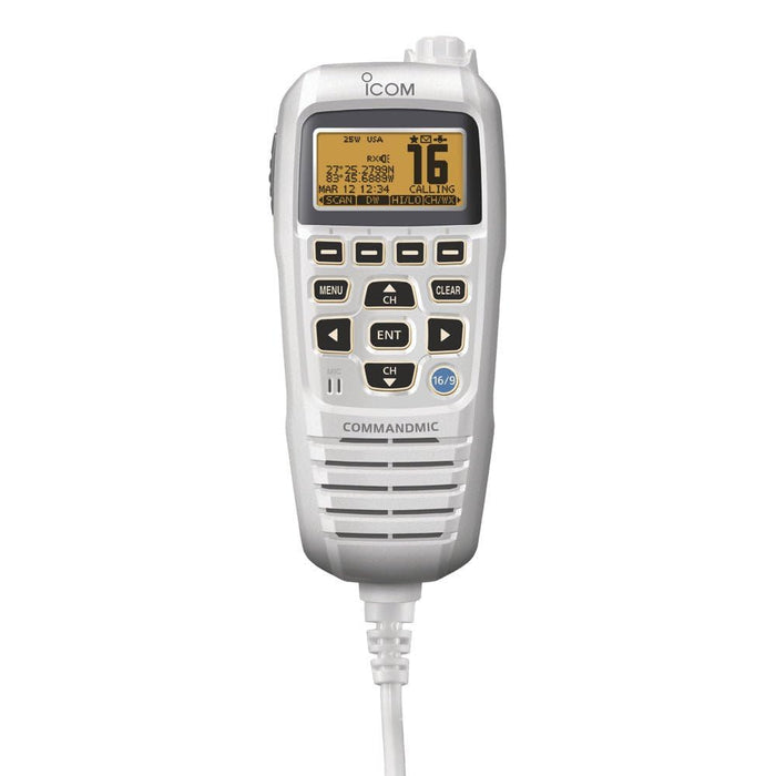 Icom HM195SW 42 EXP CommandMic IV w/Yellow BlackLit LCD Super White