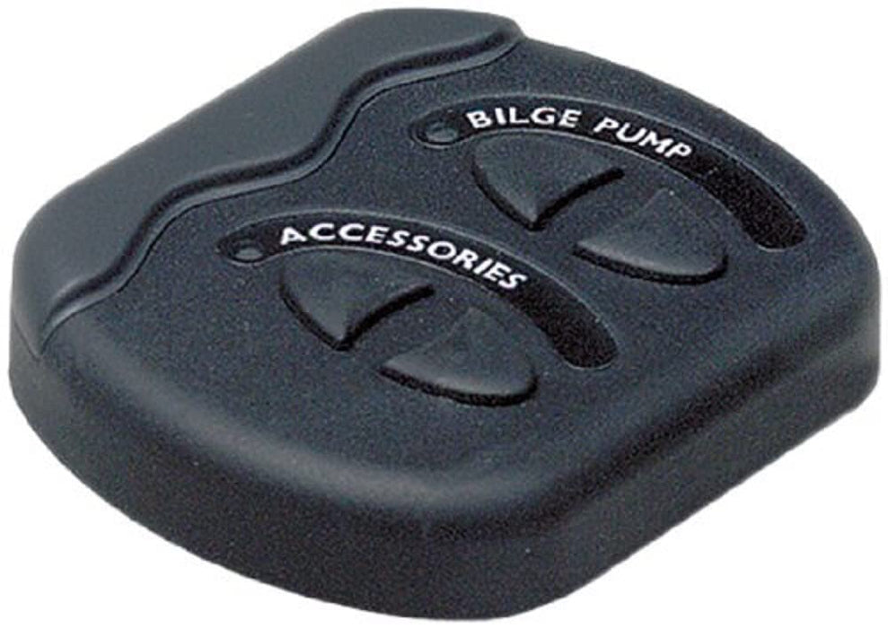 BEP CG2-2W-F Marinco Contour Generation II Sprayproof Switch Panel w/ Fuse(s), Black