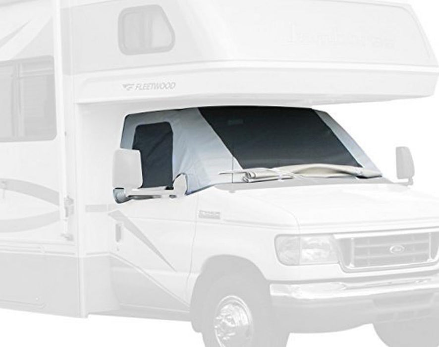 ADCO 2522 Class C Deluxe Windshield Cover With Roll-Up Windows For RV, White