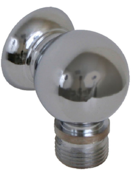 Scandvik 10003P Chrome Plated Brass Compact Bulkhead Connection for Shower Hose, 3/8" BSP-M Hose Connection