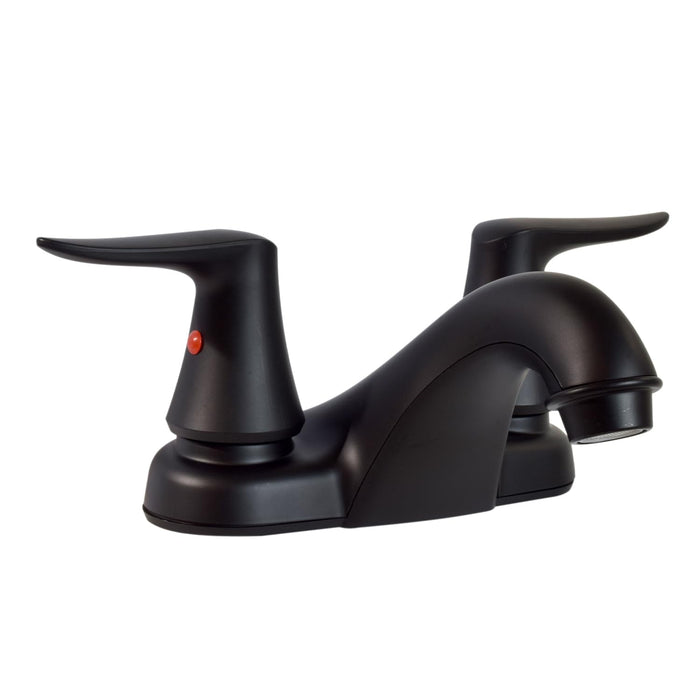 Valterra PF222706 Catalina Two Handle 4" Lavatory Faucet Hi-Rise Spout, Matte Black