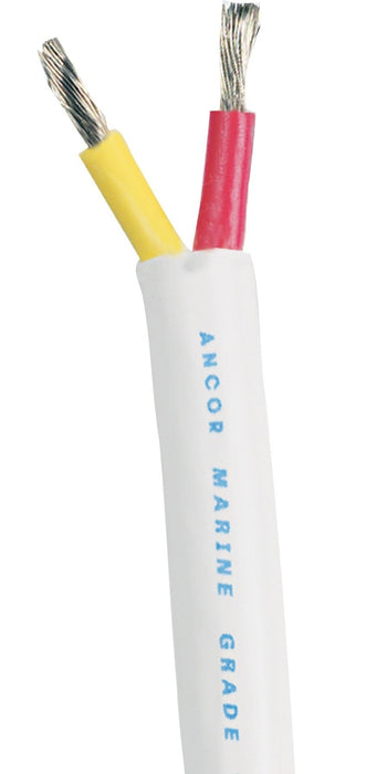 Ancor 126525 Marine Grade Tinned Duplex Safety Cable Red & Yellow w/ White, Jacket, 14/2 Round, 250'