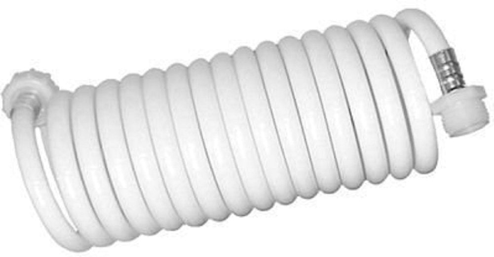 TH Marine WDHBR-25W-B-DP T-H Marine Coiled Washed Down Hose w/ Straight Nozzle