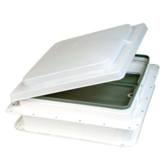 Hengs V071101-C1G1 Standard Mount Plastic Base Vent, White Base / White Lid, Manual