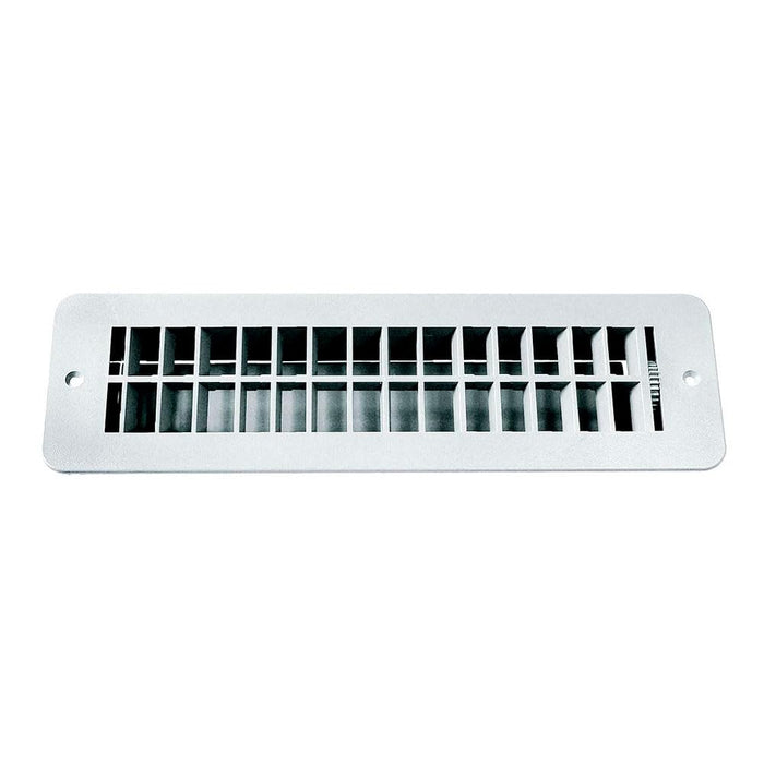 RV Designer H850 Plastic Floor Register, Dampered, White