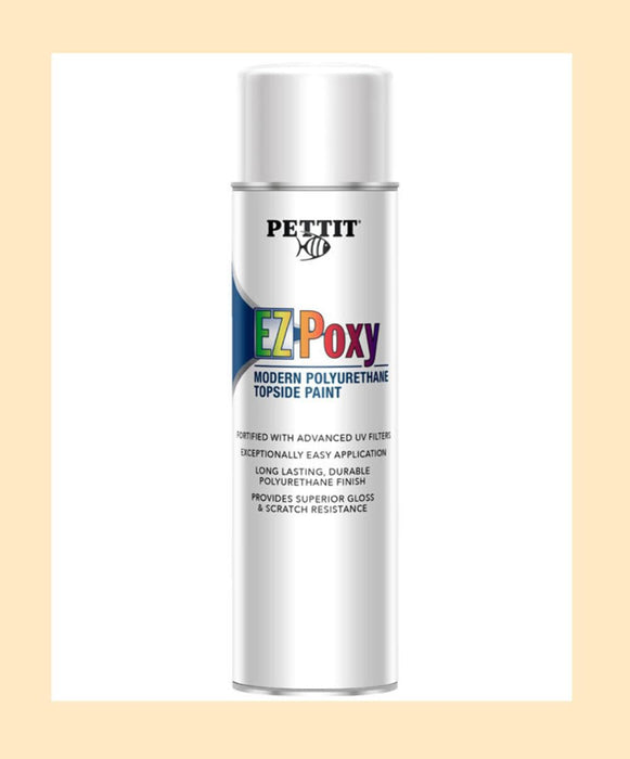 Pettit 1310820 Ez-Poxy Polyurethane Topside Finish, 20 oz. Aerosol, Hatteras Off White