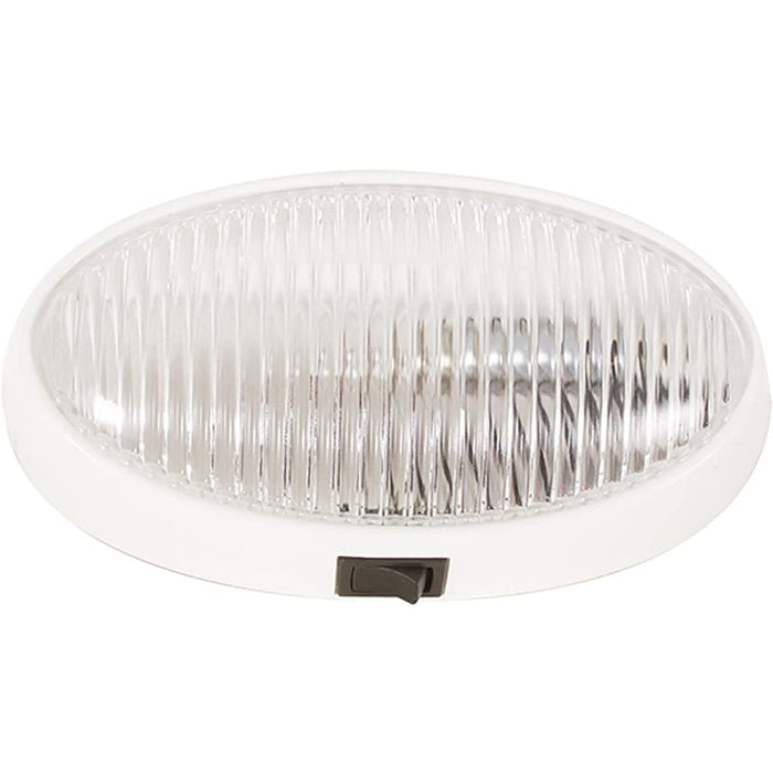 Optronics RVPL7CP Oval Porch/ Utility Lights, White w/Switch