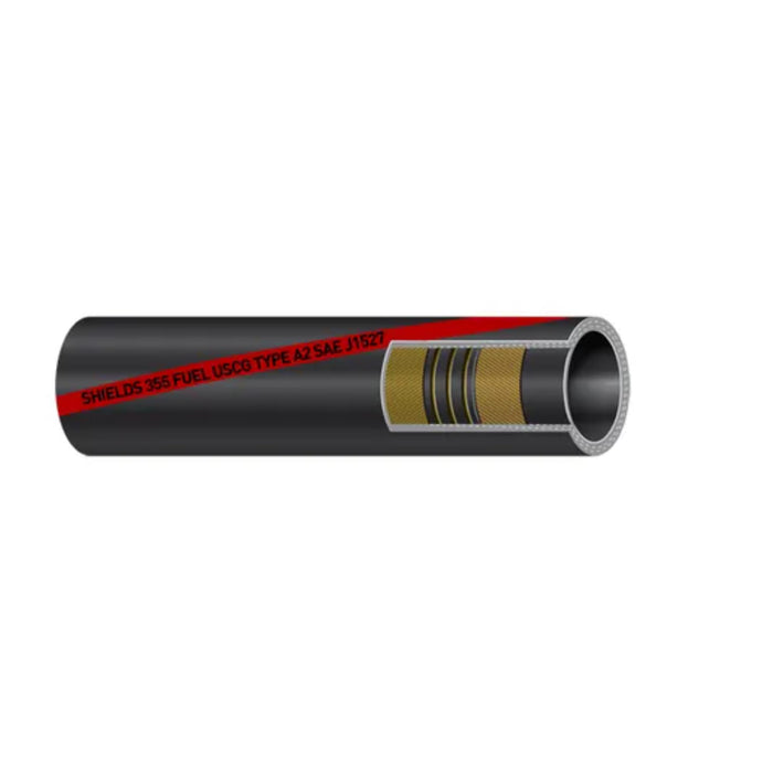 Shield 16-355-1123 Shields Marine Type A2 Series 355 Fuel Fill Hose, 1.5" ID & 1-57/64" OD