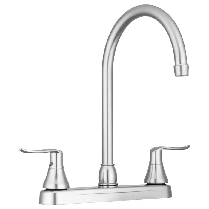 Dura Faucet DF-PK330HLH-SN Elegant J-Spout Kitchen Faucet, Satin Nickel