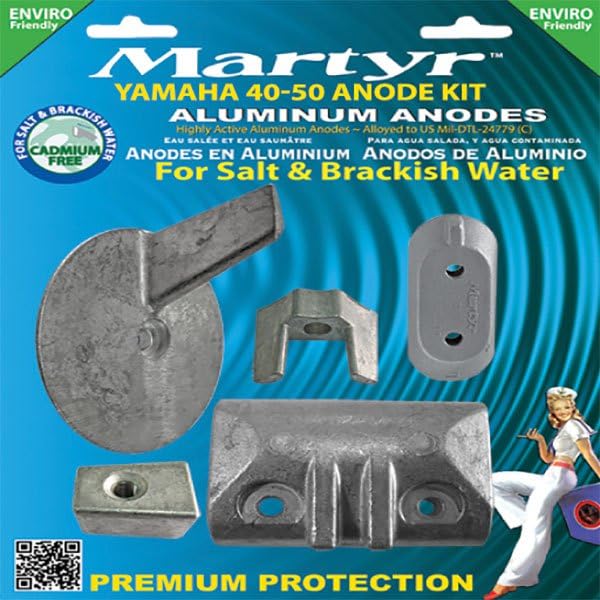 Martyr CMY4050KITA Anode Kit For Yamaha HP Outboards, Aluminum