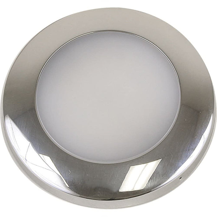 Scandvik 41671P S3 Surface Mount LED Downlight w/Stainless Bezel, Warm White / Blue