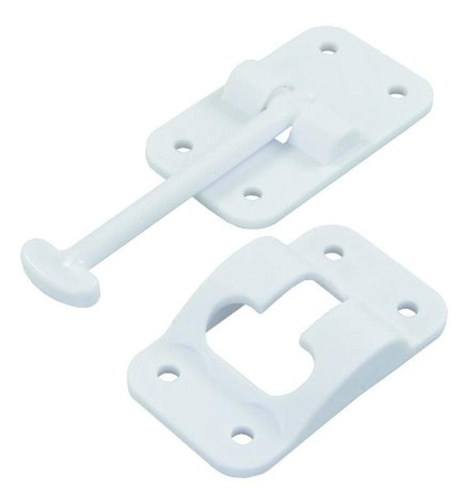 JR Products 10414 Plastic T-Style Door Holder, 3.5" Polar White