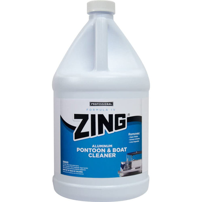 Zing Cleaners 10012 Zing Aluminum Pontoon & Boat Cleaner, Gal., 4/Case