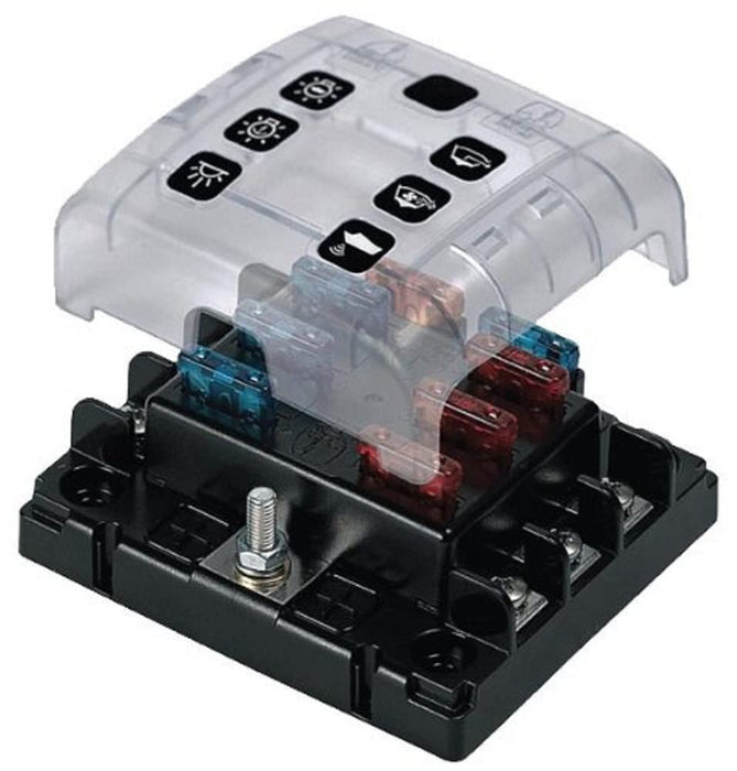 BEP ATC-6W Marinco ATC 6-Way Fuse Holder With Cover and Link
