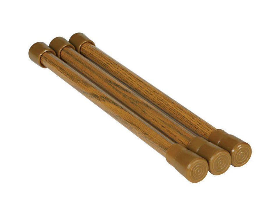 Camco 43833 Cupboard Bars, Oak Look (3/Pack)