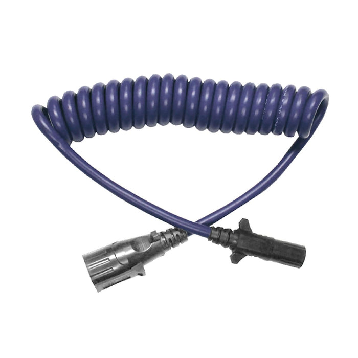 Blue Ox BX88254 7 to 4 Wire Adapter Coiled RV Electrical Cable