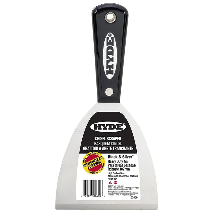 Hyde Tools 2600 Black & Silver Chisel Scraper