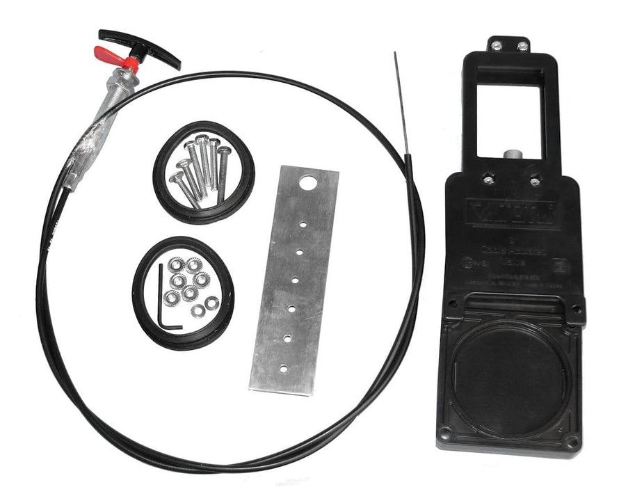 Valterra TC172 72" SS Cable Actuated Waste Valve Kit, Flexible Stainless Cable, 1-1/2" Waste Valve