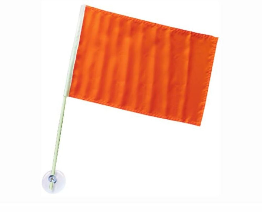 Seachoice 78301 12" x 18" Orange Nylon Ski Flag on 24" Plastic Pole w/ Suction, Cups