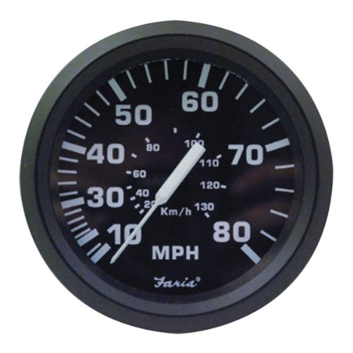 Faria F32812 32812 Euro 4" Gauge Speedometer, 80 MPH
