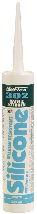 Hengs 9302-C Nuflex 302 General Purpose Silicone Sealant, White