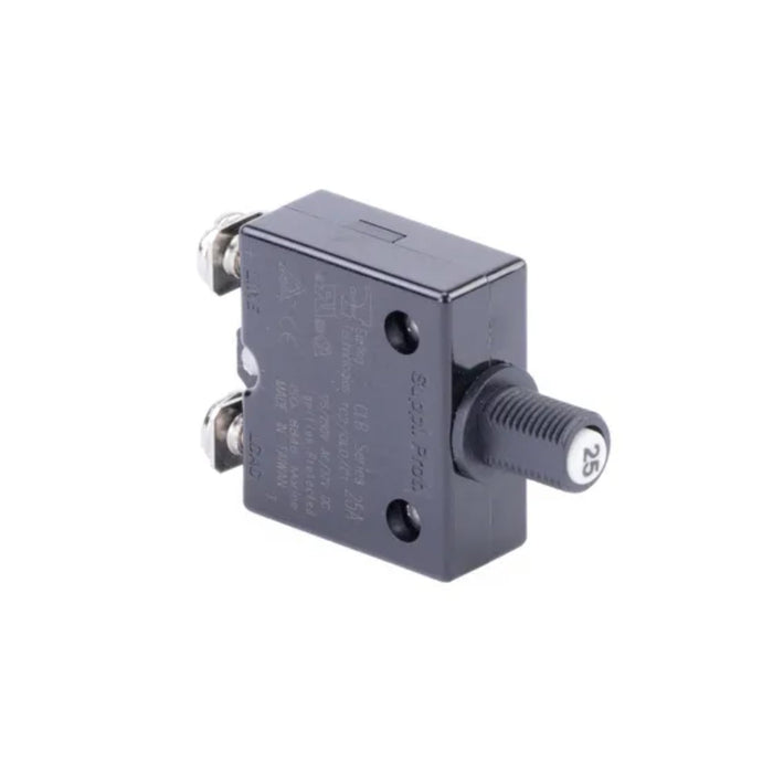 Sierra CB41250 Push Button Circuit Breaker, 25 Amp, White