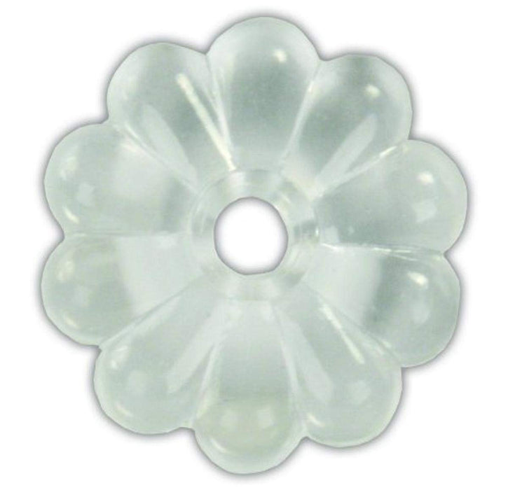 JR Products 20465 Plastic Rosettes, Clear, 14/pk