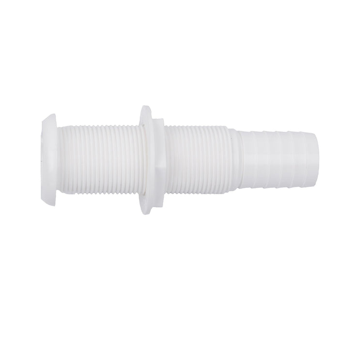 TH Marine TH-1202-DP T-H Marine Straight Thru-Hull Fitting For Hose, White