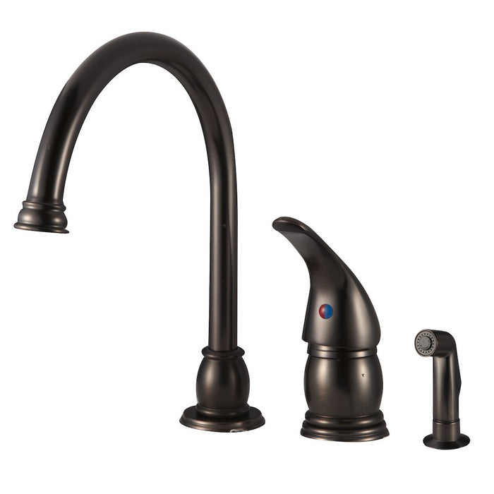 Dura Faucet DF-NMK301-VB Goose Neck Pedestal Kitchen Faucet, Venetian Bronze