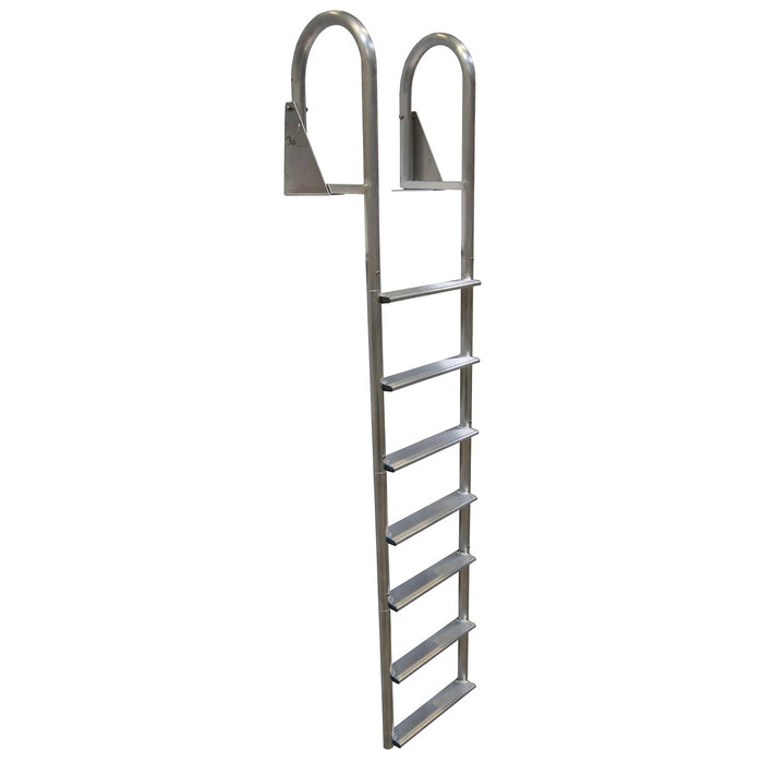 Dock Edge DE2127F Aluminum Flip Up Wide Step Ladder, 7-Step