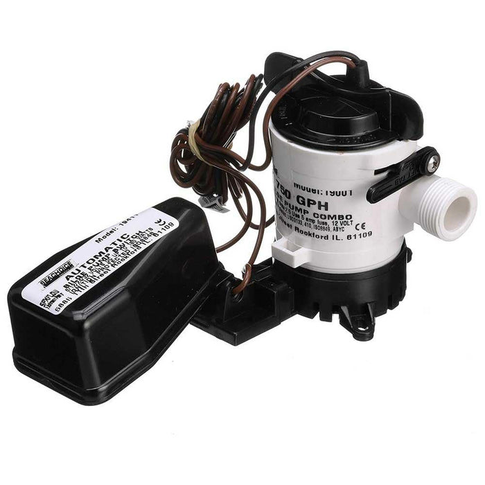 Seachoice 05703-01SC Automatic Bilge Pump w/ Float Switch, 750 GPH, 3/4 In. Hose Size