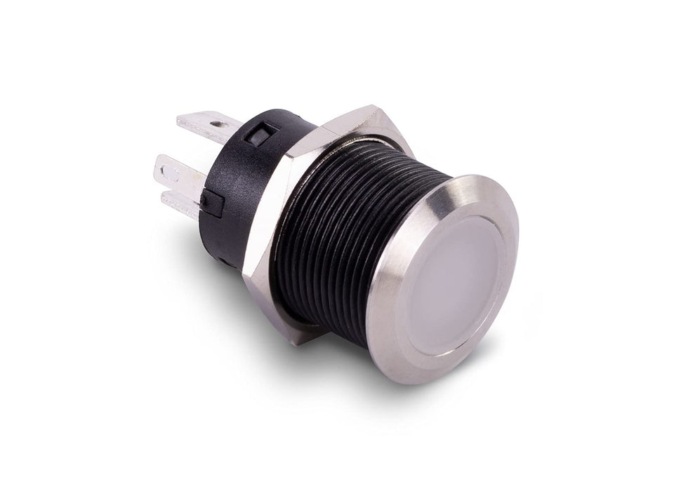 Sierra AV10130B Push-Button Switch, Off/On, Blue Center LED, 20A