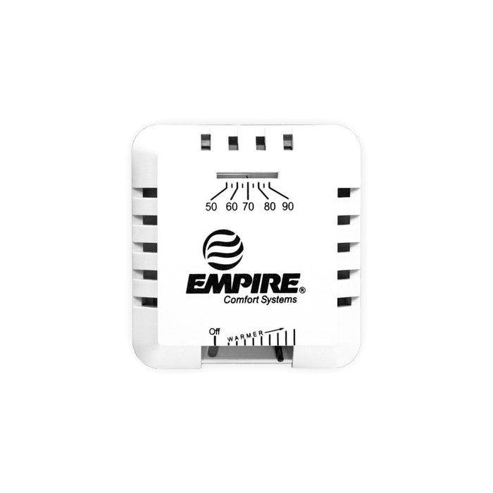 Empire Comfort TMV Dometic Millivolt or IP Fireplace Thermostat, White