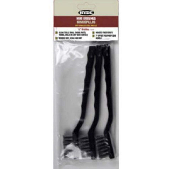 Hyde Tools 46650 Mini Stainless Bristle Brush, 3/Bag