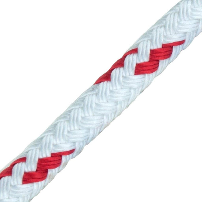 New England Ropes 21111200600 Red Sta-Set Polyester Double Braid, 3/8" x 600'
