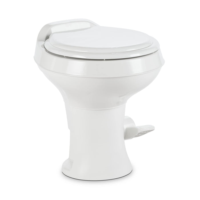 Dometic 9108765624 300 Series Toilet w/o Sprayer, Standard Height, White