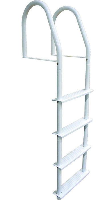 Dock Edge DE2104F Bright White Howell Galvalume Fixed Dock Ladder With Hardware