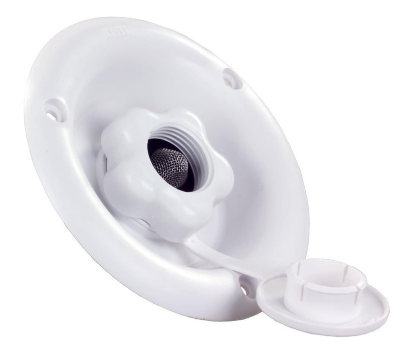 B&B Molders 94220 City Water Dish W/ Plastic Check Valve, Polar White