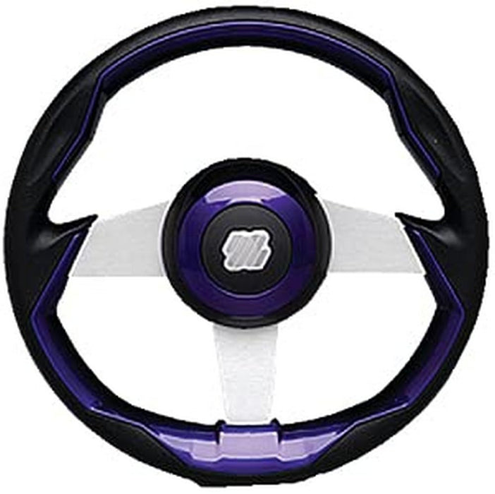 Uflex GRIMANI PL/S Uflex Steering Wheel, Purple w/Silver Spokes