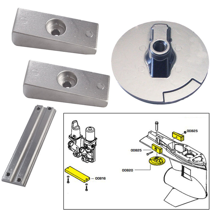 Tecnoseal Anode Kit w/Hardware - Mercury Verado 4