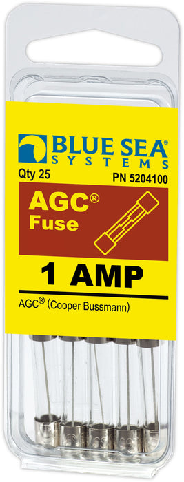 Blue Sea 5204100 Fuse AGC 1A Pack 25