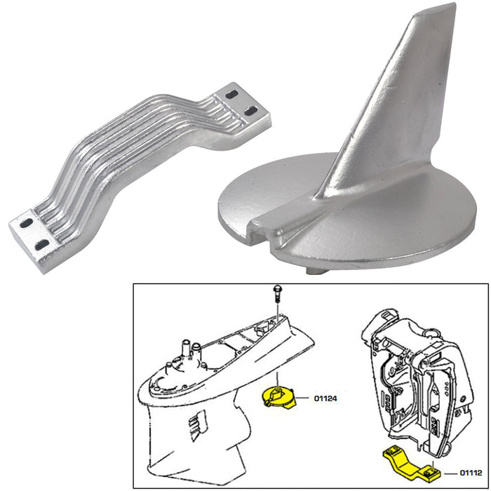 Tecnoseal Anode Kit w/Hardware - Yamaha 200-25