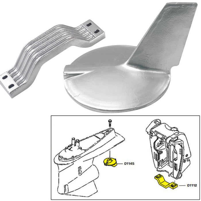Tecnoseal Anode Kit w/Hardware - Yamaha 200-30