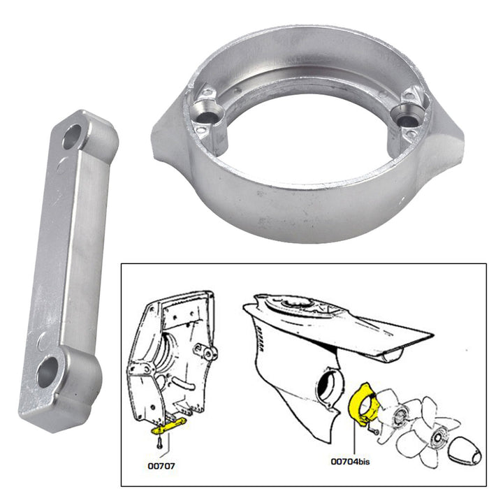 Tecnoseal Anode Kit w/Hardware - Volvo Duo-Prop 280