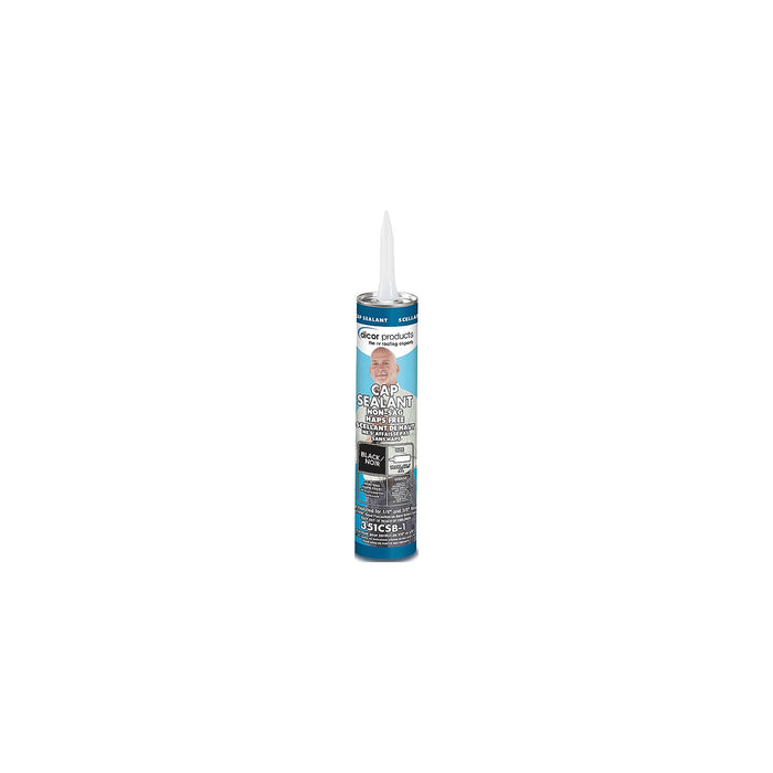 Dicor Corporation 351CSB-1 Clear Cap Sealant, 10 oz., Black