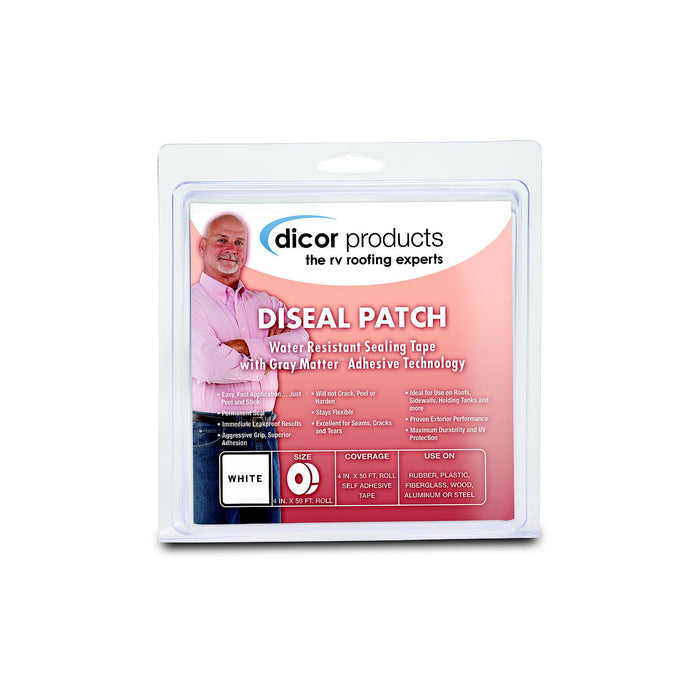 Dicor Corporation 522TPO-66-1C Seal-Tite Sealing Tape, 6" x 6" White Patch