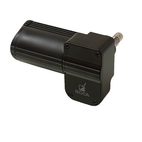Roca W12 Wiper Motor 2.5" Shaft, | 1-5/8"Bulkhead, Black, 12V